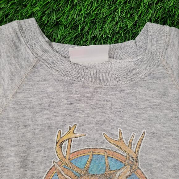 Vintage 90s Hunting Big-Bucks Sweatshirt Women XL 22x22 Boxy - Picture 9 of 11